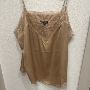*BRAND NEW* Express Women's Tan Lace Trim Cami Top